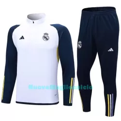 Real Madrid Tute Felpe da Allenamento Uomo 1/4-Zip 2023/24 Bianca Real Madrid Tute Felpe da Allenamento Uomo 1/4-Zip 2023/24 Bianca