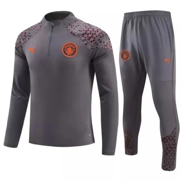 Manchester City Felpe da Allenamento Uomo 1/4-Zip 2023/24 Grigio