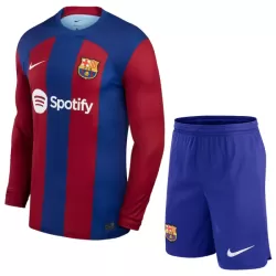 Completo calcio Barcellona Bambino Primo 2023/24 Maniche Lunghe Completo calcio Barcellona Bambino Primo 2023/24 Maniche Lunghe