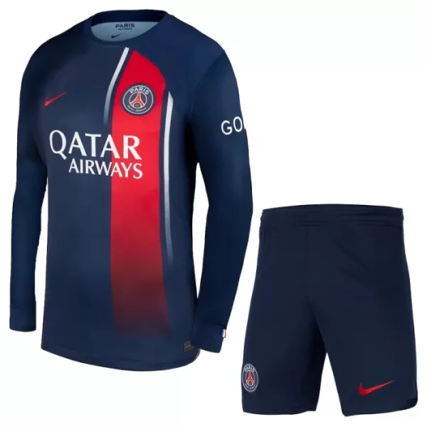 Completo calcio Paris Saint-Germain Bambino Primo 2023/24 Maniche Lunghe