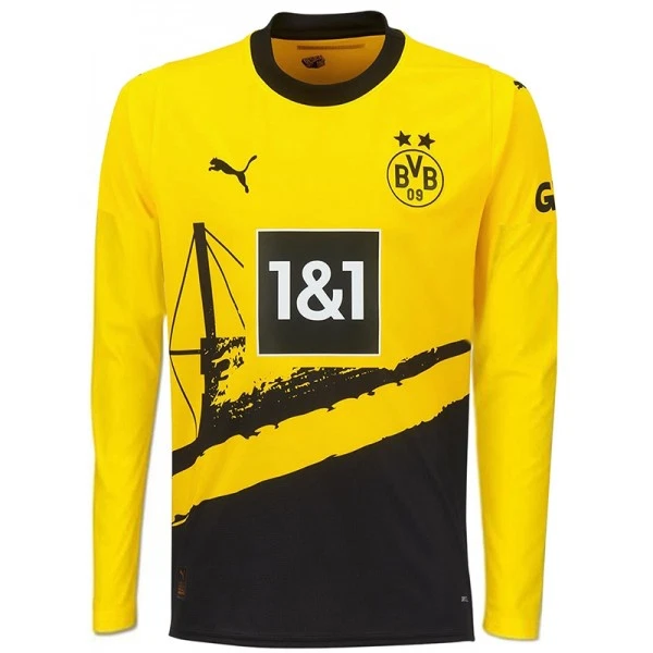 Maglia Borussia Dortmund Uomo Primo 2023/24 Maniche Lunghe