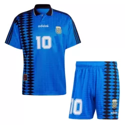 Completo calcio Argentina 10 Bambino Secondo Retro 1994 Completo calcio Argentina 10 Bambino Secondo Retro 1994