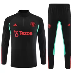 Manchester United Felpe da Allenamento Bambino 1/4-Zip 2023/24 Nera Manchester United Felpe da Allenamento Bambino 1/4-Zip 2023/24 Nera