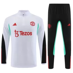 Manchester United Felpe da Allenamento Uomo 1/4-Zip 2023/24 Bianca Manchester United Felpe da Allenamento Uomo 1/4-Zip 2023/24 Bianca