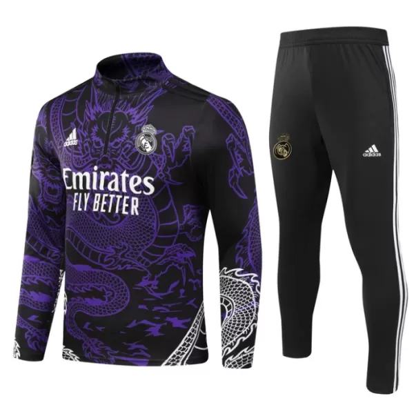 Real Madrid Felpe da Allenamento Bambino 1/4-Zip 2023/24 Drago Viola