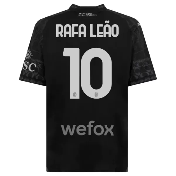 Completo calcio AC Milan Rafael Leao 10 Bambino 4th 2023/24 Nera