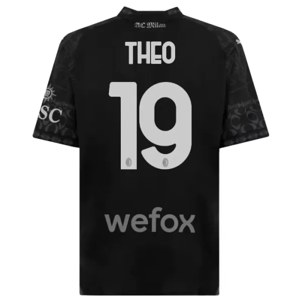 Maglia AC Milan Theo Hernandez 19 Uomo 4th 2023/24 Nera