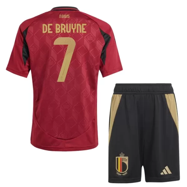 Completo calcio Belgio De Bruyne 7 Bambino Primo Euro 2024