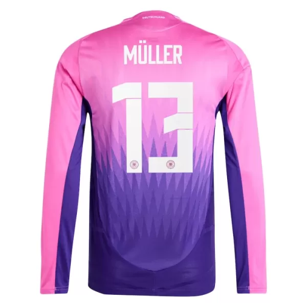 Maglia Germania Müller 13 Uomo Secondo Euro 2024 Maniche Lunghe