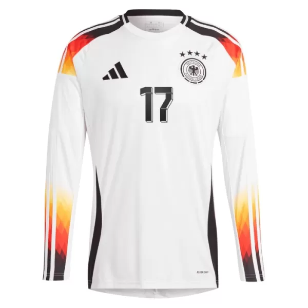 Maglia Germania Wirtz 17 Uomo Primo Euro 2024 Maniche Lunghe