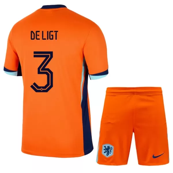 Completo calcio Paesi Bassi De Ligt 3 Bambino Primo Euro 2024