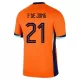 Completo calcio Paesi Bassi Frenkie de Jong 21 Bambino Primo Euro 2024