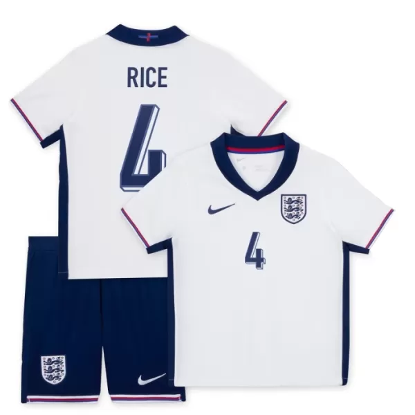 Completo calcio Inghilterra Rice 4 Bambino Primo Euro 2024