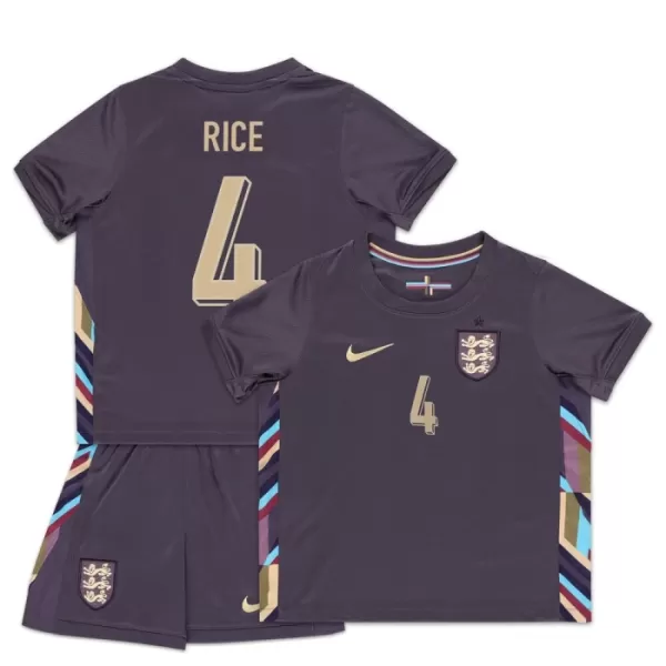 Completo calcio Inghilterra Rice 4 Bambino Secondo Euro 2024