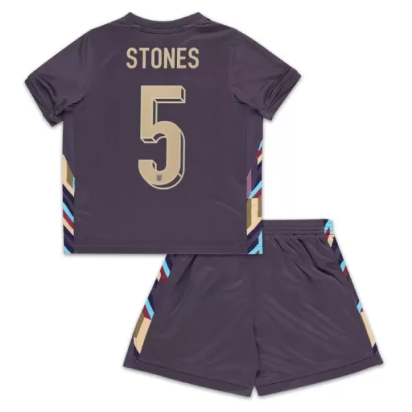 Completo calcio Inghilterra Stones 5 Bambino Secondo Euro 2024