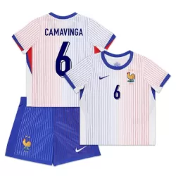 Completo calcio Francia Camavinga 6 Bambino Secondo Euro 2024 Completo calcio Francia Camavinga 6 Bambino Secondo Euro 2024