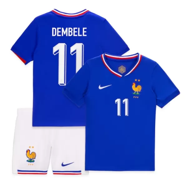 Completo calcio Francia Dembele 11 Bambino Primo Euro 2024