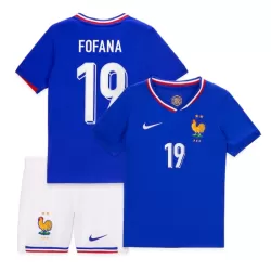 Completo calcio Francia Fofana 19 Bambino Primo Euro 2024 Completo calcio Francia Fofana 19 Bambino Primo Euro 2024