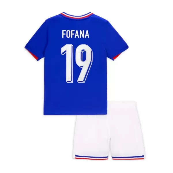 Completo calcio Francia Fofana 19 Bambino Primo Euro 2024