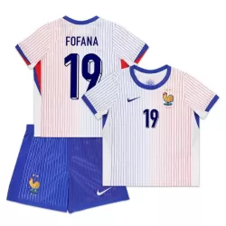 Completo calcio Francia Fofana 19 Bambino Secondo Euro 2024 Completo calcio Francia Fofana 19 Bambino Secondo Euro 2024