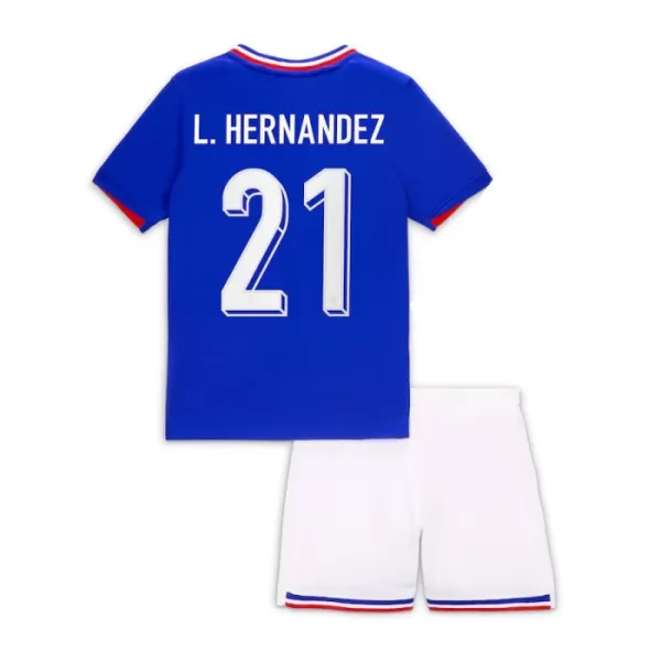 Completo calcio Francia L. Hernandez 21 Bambino Primo Euro 2024