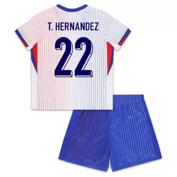 Completo calcio Francia T. Hernandez 22 Bambino Secondo Euro 2024