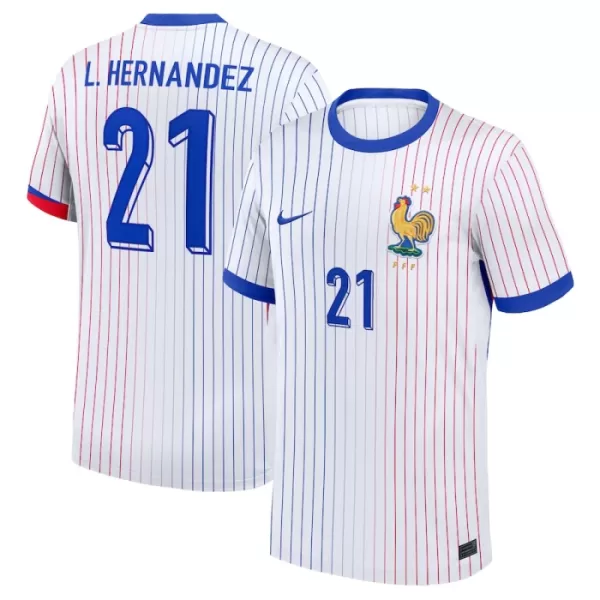 Maglia Francia L. Hernandez 21 Uomo Secondo Euro 2024