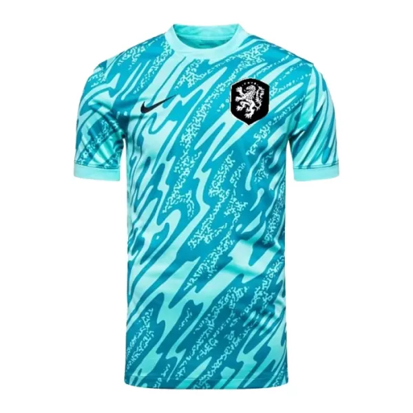 Maglia Portiere Paesi Bassi Uomo Euro 2024 Blu