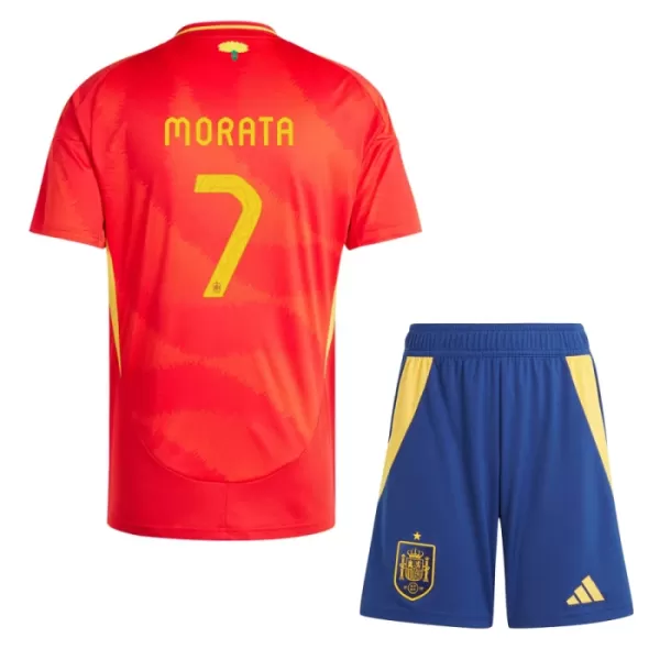 Completo calcio Spagna Alvaro Morata 7 Bambino Primo Euro 2024