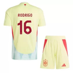 Completo calcio Spagna Rodrigo 16 Bambino Secondo Euro 2024 Completo calcio Spagna Rodrigo 16 Bambino Secondo Euro 2024