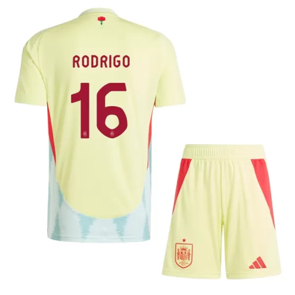 Completo calcio Spagna Rodrigo 16 Bambino Secondo Euro 2024