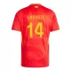 Maglia Spagna Aymeric Laporte 14 Uomo Primo Euro 2024