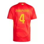 Maglia Spagna Martin Zubimendi 4 Uomo Primo Euro 2024