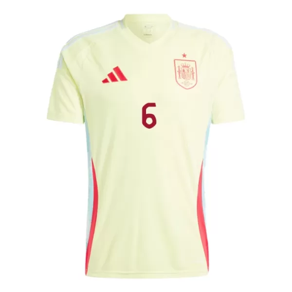 Maglia Spagna Mikel Merino 6 Uomo Secondo Euro 2024