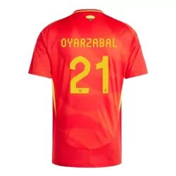 Maglia Spagna Mikel Oyarzabal 21 Uomo Primo Euro 2024 Maglia Spagna Mikel Oyarzabal 21 Uomo Primo Euro 2024