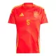 Maglia Spagna Robin Le Normand 5 Uomo Primo Euro 2024