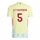 Maglia Spagna Robin Le Normand 5 Uomo Secondo Euro 2024