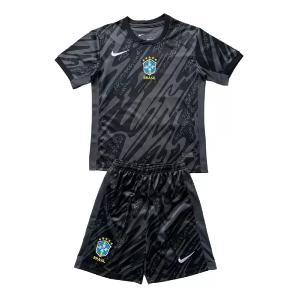 Completo calcio Portiere Brasile Bambino 2024 Nera