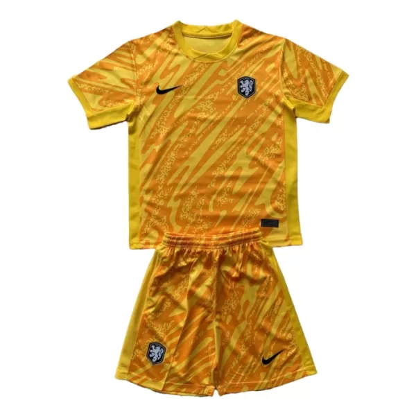 Completo calcio Portiere Paesi Bassi Bambino Euro 2024 Gialla