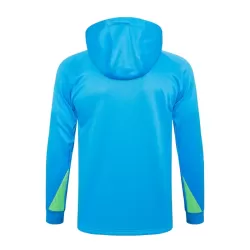 Brasile Hoodie Felpe da Allenamento Uomo 1/4-Zip 2024/25 Blu