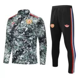 Manchester United Felpe da Allenamento Uomo 1/4-Zip 2024/25 Verde Manchester United Felpe da Allenamento Uomo 1/4-Zip 2024/25 Verde