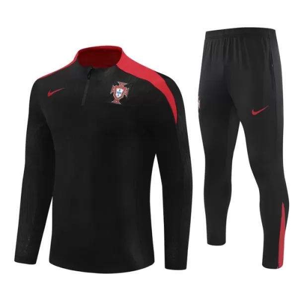 Portogallo Felpe da Allenamento Uomo 1/4-Zip 2024/25 Nera