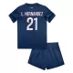 Completo calcio Paris Saint-Germain Lucas Hernandez 21 Bambino Primo 2024/25