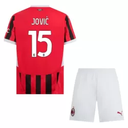 Completo calcio AC Milan Jovic 15 Bambino Primo 2024/25 Completo calcio AC Milan Jovic 15 Bambino Primo 2024/25