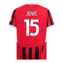 Maglia AC Milan Jovic 15 Uomo Primo 2024/25 Maglia AC Milan Jovic 15 Uomo Primo 2024/25
