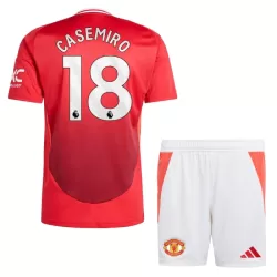 Completo calcio Manchester United Casemiro 18 Bambino Primo 2024/25 Completo calcio Manchester United Casemiro 18 Bambino Primo 2024/25