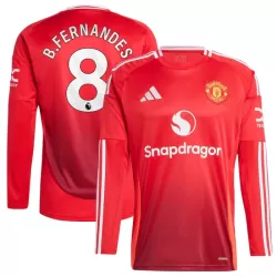Maglia Manchester United Bruno Fernandes 8 Uomo Primo 2024/25 Maniche Lunghe Maglia Manchester United Bruno Fernandes 8 Uomo Primo 2024/25 Maniche Lunghe