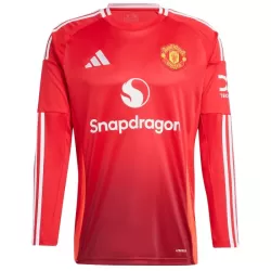 Maglia Manchester United Bruno Fernandes 8 Uomo Primo 2024/25 Maniche Lunghe