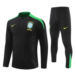 Brasile Felpe da Allenamento Uomo 1/4-Zip 2024/25 Nera Brasile Felpe da Allenamento Uomo 1/4-Zip 2024/25 Nera