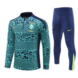 Brasile Felpe da Allenamento Uomo 1/4-Zip 2024/25 Verde Brasile Felpe da Allenamento Uomo 1/4-Zip 2024/25 Verde